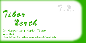 tibor merth business card